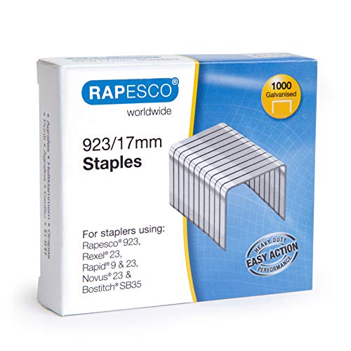 Rapesco 1240 923/17mm, Typ 23 verzinkte Heftklammern, 1000 Stück von Rapesco