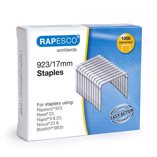 Rapesco 1240 923/17mm, Typ 23 verzinkte Heftklammern, 1000 Stück Rapesco 1240 923/17mm, Typ 23 verzinkte Heftklammern, 1000 Stück von Rapesco
