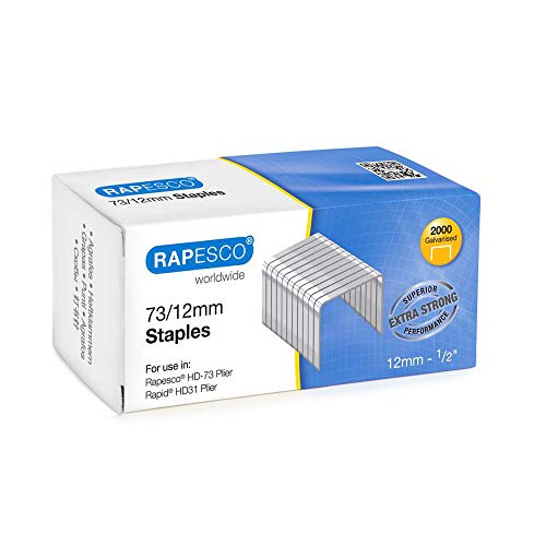 Rapesco 1261 73/12mm verzinkte Heftklammern, 2000 Stück von Rapesco