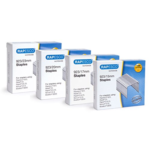 Rapesco 1318 923 Heftklammern-Set: 15mm, 17mm, 20mm und 23mm, 4000 Stück Rapesco 1318 923 Heftklammern-Set: 15mm, 17mm, 20mm und 23mm, 4000 Stück von Rapesco