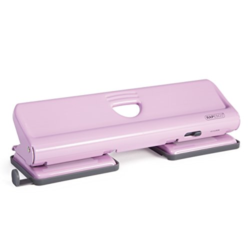 Rapesco 1347 720 4-Fach-Metalllocher, 22 Blatt Stanzkapazität, Rosa von Rapesco