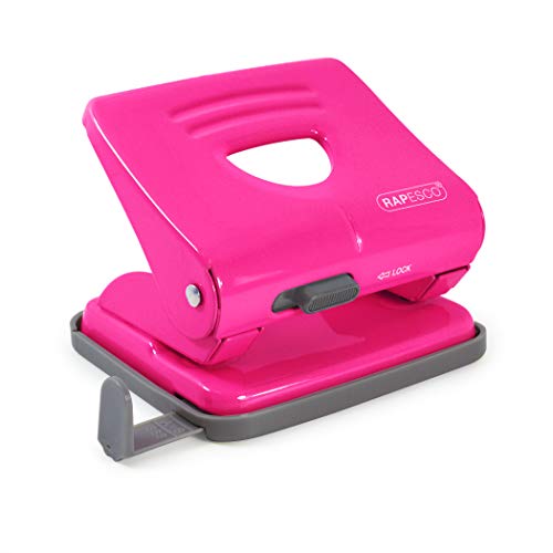 Rapesco 1360 825 2-fach-Metalllocher, 25 Blatt Stanzkapazität, Fuchsia von Rapesco