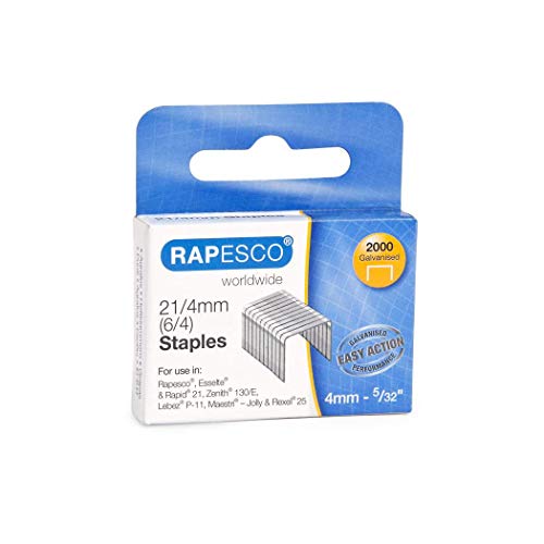 Rapesco 1367 21/4mm verzinkte Heftklammern, 2000 Stück von Rapesco