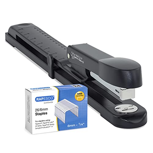 Rapesco 1464 Germ-Savvy Antibakteriell, Marlin-Langarmhefter mit 5000 x 26/6 mm Heftklammern, 25 Blatt Heftleistung, Schwarz Rapesco 1464 Germ-Savvy Antibakteriell, Marlin-Langarmhefter mit 5000 x 26/6 mm Heftklammern, 25 Blatt Heftleistung, Schwarz von Rapesco