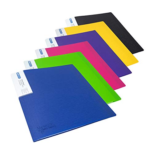 Rapesco 1646 Sichtbuch mit Antibakteriellem Schutz, 20 Hüllen, A4, Sortierte Farben, 6er Pack von Rapesco