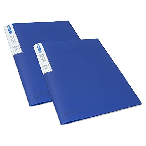 Rapesco 1673 Germ-Savvy Antibakteriell, A4-Präsentationsmappe mit 20 Folien, Blau, Packung mit 2 Mappen von Rapesco
