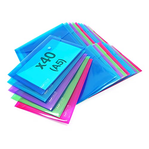 Rapesco 1680 farbige Dokumentenmappe, A5, Sortierte Transparente Farben, 40 Stück Rapesco 1680 farbige Dokumentenmappe, A5, Sortierte Transparente Farben, 40 Stück von Rapesco