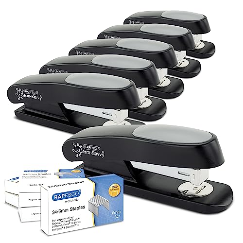Rapesco 1734 Business: 6 ECO Sting Ray Heftgeräten und 6000 24/6 mm Heftklammern, 20 Blatt Heftleistung, Antibakteriellen Schutz, Schwarz Rapesco 1734 Business: 6 ECO Sting Ray Heftgeräten und 6000 24/6 mm Heftklammern, 20 Blatt Heftleistung, Antibakteriellen Schutz, Schwarz von Rapesco