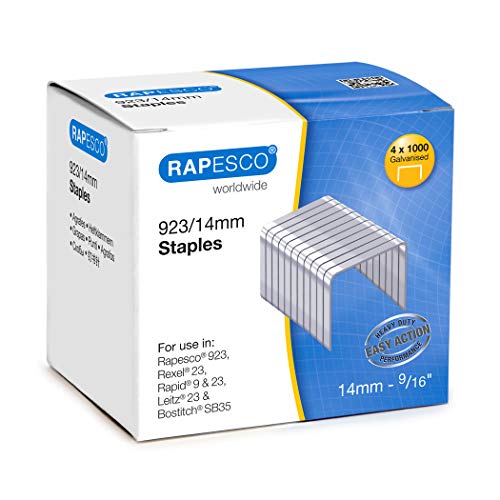 Rapesco S92314Z3 923/14mm, Typ 23 verzinkte Heftklammern, 4000 Stück von Rapesco