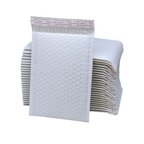 100 Stück wasserdichte, starke Luftpolster-Versandtaschen, Postversandtaschen, selbstklebend, Weiß, 26 x 22 cm 100 Stück wasserdichte, starke Luftpolster-Versandtaschen, Postversandtaschen, selbstklebend, Weiß, 26 x 22 cm von RAS WALLETS