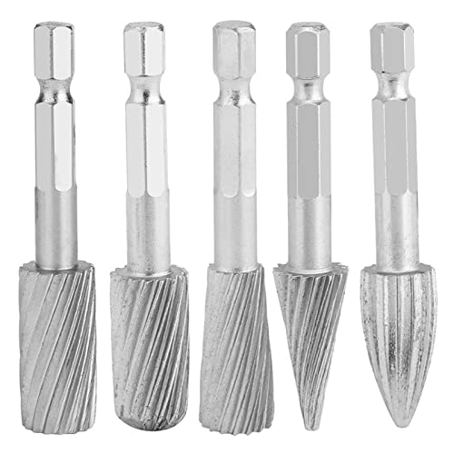 5pcs 1/4 Zoll Hex Shank Hochgeschwindigkeits -Stahl -Burrs -Dateien Eingestellt - Einzeln von RASTKY