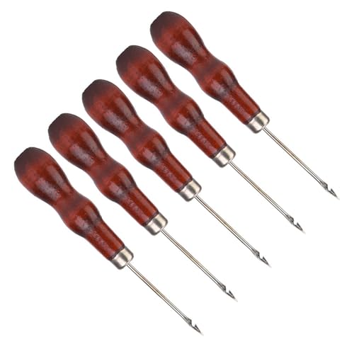 5pcs Holzgriff Awl Stitching -Werkzeugset, Häkelhaken für DIY -Nähen und Reparaturen 5pcs Holzgriff Awl Stitching -Werkzeugset, Häkelhaken für DIY -Nähen und Reparaturen von RASTKY