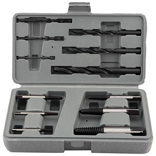 6 Stück Schraubenextraktionsbohrer Bit Eingestellt, Einfach Out Gebrochen Verrostete Schraubenentferner für Metallholz mit Hoher Härte, Bohrfunktion, Kunststoffgehäuse, von RASTKY