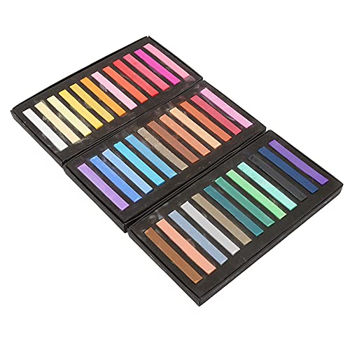 Bunte Kreidestift für eine weiche Farbschmierung - 24 Stücke Farben für Pastellfarben, Skizzen - Ideal zum Färben von Einweg-Haaren (36 Farben) von RASTKY