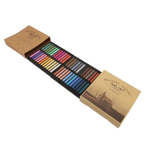 Bunte Kreidestift für eine weiche Farbschmierung - 24 Stücke Farben für Pastellfarben, Skizzen - Ideal zum Färben von Einweg-Haaren (48 Farben) von RASTKY