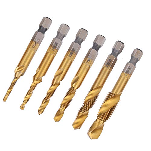 Gewinde -Tipp HSS Set 6PCS HSS TAP -Bohrer Bits Set Hochgeschwindigkeits Stahl HEX Shank M3 M10 Für Stahl und Kupferbohrungen Gewinde -Tipp HSS Set 6PCS HSS TAP -Bohrer Bits Set Hochgeschwindigkeits Stahl HEX Shank M3 M10 Für Stahl und Kupferbohrungen von RASTKY