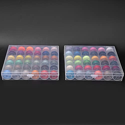RASTKY 72 Farben Spulengewinde Transparent mit 2pcs Plastikkastennähmaschinenzubehör Art, Handwerk & Näh-/Näh-/Nähen und (72 Farbspulendraht 2 Box) von RASTKY