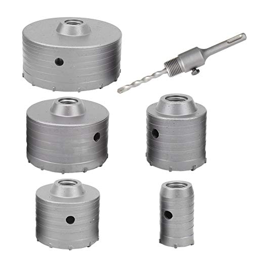 RASTKY Betonlochsäge Set 6PCS Lochsägen Set Löcheröffner für Betonzementzement -Ziegelmauer Bohrer Bits 40‑125 Mm Werkzeuge und Hausverbesserung/Strom- und Handwerkzeug/P. RASTKY Betonlochsäge Set 6PCS Lochsägen Set Löcheröffner für Betonzementzement -Ziegelmauer Bohrer Bits 40‑125 Mm Werkzeuge und Hausverbesserung/Strom- und Handwerkzeug/P. von RASTKY
