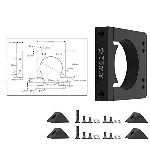 RASTKY CNC -Motorhalterhalter 52/65/71 Mm Aluminiumoxidwelle Spindelmotor -Montage Kit CNC Router Gravur Machine Motorklemme Montage Halterung (65 mm) von RASTKY