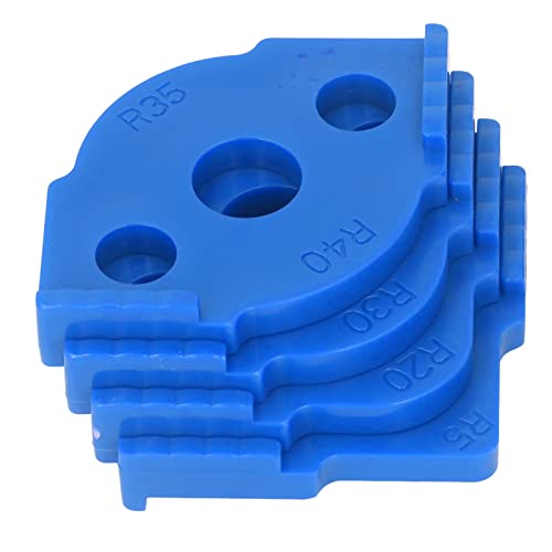 RASTKY Eckradius -Routing -Vorlagen für Holzbearbeitung 4 Stcs Radius Jig Router Vorlage Abs Tragen Holzbearbeitung Eckradius Jig Router Bitvorlagen (BLUE) von RASTKY
