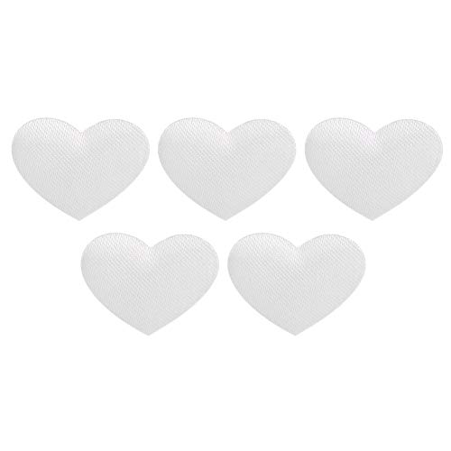 RASTKY Herzform- für Hochzeiten und 500pcs Beutel mit 2,1 Cm Weißer Herzschweißdekoration (2,1 cm weiß 500 Stück/Pack) von RASTKY