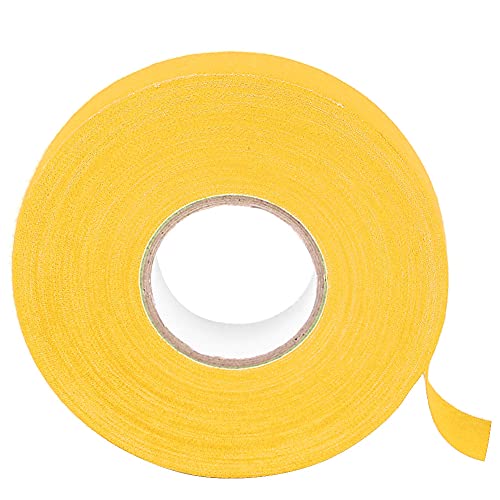 RASTKY Hockey-Stickband Langlebige, Kräftig-resistente Schützende Anti-Skid für Badminton Pole Hockey Stick 1,0 X 984,3 Zoll Polyester Baumwollweiß (YELLOW) von RASTKY