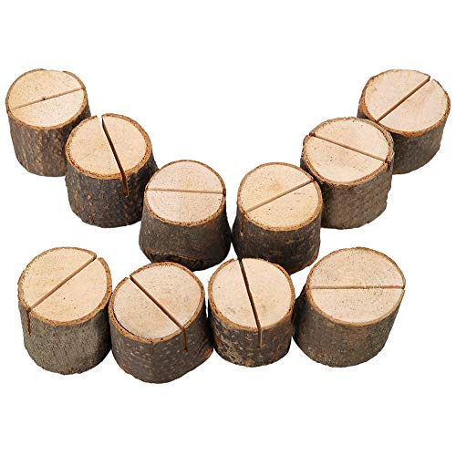 RASTKY Holzkartenhalter Stumpf Form 10pcs Tischclip Nummer Stand - Hochzeitsfeierdekoration RASTKY Holzkartenhalter Stumpf Form 10pcs Tischclip Nummer Stand - Hochzeitsfeierdekoration von RASTKY