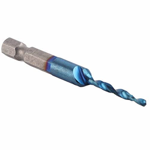 RASTKY Interne Chipentfernung Hochgeschwindigkeit Stahl Plattiert Blau 6,35 Mm Sechskant Shank Tap Bohrbohrer Bit HSS Compound Tap Hex -Griff - Werkzeuge und Hausverbesserung (Hoc von RASTKY