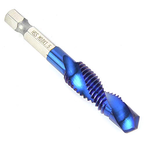RASTKY Interne Chipentfernung Hochgeschwindigkeit Stahl Plattiert Blau 6,35 Mm Sechskant Shank Tap Bohrbohrer Bit HSS Compound Tap Hex -Griff - Werkzeuge und Hausverbesserung (Hoc RASTKY Interne Chipentfernung Hochgeschwindigkeit Stahl Plattiert Blau 6,35 Mm Sechskant Shank Tap Bohrbohrer Bit HSS Compound Tap Hex -Griff - Werkzeuge und Hausverbesserung (Hoc von RASTKY