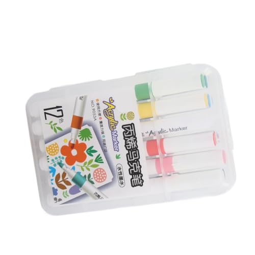 RASTKY Sie Denken, Dass die Acrylfarbe von der Wasserbasis für die Umwelt für das Keramikstoff 48 -Paket Weg Ist (12 Farben) von RASTKY