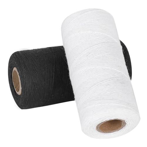 Starker Baumwoll -Warp -Garn -Webfaden für Teppiche Bänder Decken 8/4 Faden Stickmaschine Faden 2pcs schwarz+weiß von RASTKY