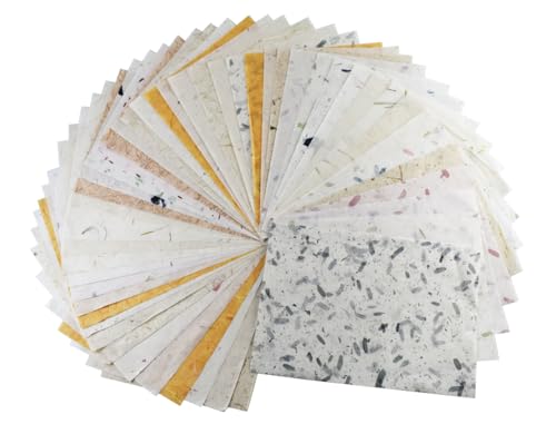 RATREE SHOP 50 Blatt A4 dünne natürliche Blätter Reisstroh Maulbeerpapier Kunst Seidenpapier Washi-Papier Design Handwerk Kunst Origami Lieferanten Kartenherstellung von RATREE SHOP