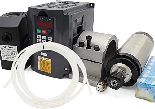RATTMMOTOR 1.5KW Wassergekühlter Spindelmotor 220V CNC Frässpindel ER16 24000U/min+1,5kW 220V Frequenzantrieb VFD +80mm Halterung+80W Wasserpumpe+6m Rohr+11Stück ER16 Spannzangen für CNC Fräsmaschine RATTMMOTOR 1.5KW Wassergekühlter Spindelmotor 220V CNC Frässpindel ER16 24000U/min+1,5kW 220V Frequenzantrieb VFD +80mm Halterung+80W Wasserpumpe+6m Rohr+11Stück ER16 Spannzangen für CNC Fräsmaschine von RATTMMOTOR