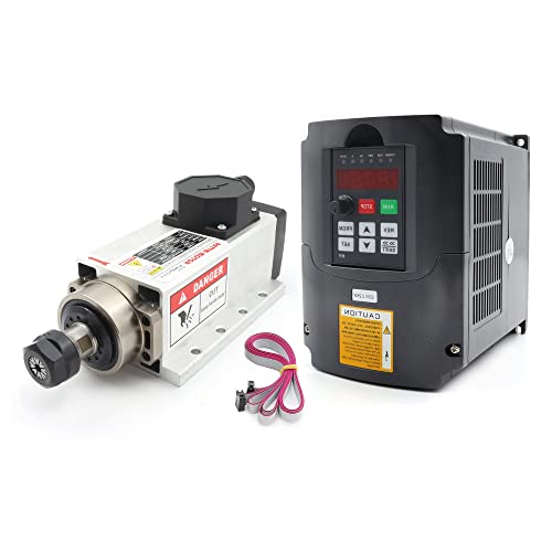 RATTMMOTOR 2.2Kw 220V Luftkühlung Spindelmotor und 2.2KW 220V Variable Frequenzantrieb VFD-Wechselrichter für CNC Graviermaschine/Fräsmaschine von RATTMMOTOR