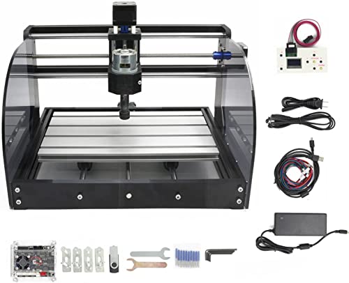 RATTMMOTOR 3 Achsen GRBL Offline Steuerung CNC 3018 Pro Max Graviermaschine,420x350x270mm, Steuerung ER11 für PVC PCB Holzschnitzen DIY Gravierer Fräsmaschine von RATTMMOTOR