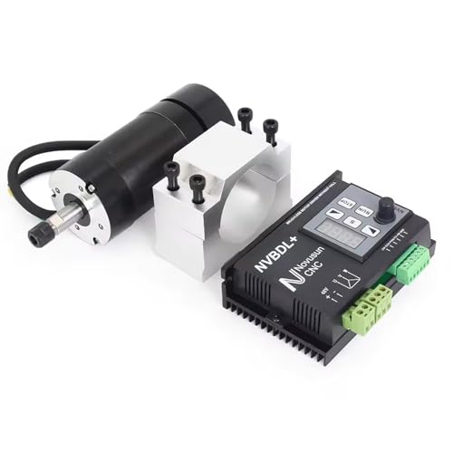 RATTMMOTOR CNC 400W Luftgekühlt Spindel Kit Bürstenloser Spindelmotor ER8 12000U/min 48V + 600W Bürstenloser Motortreiber LCD Panel ohne Halle + 55mm Mount Halterung mit Schrauben für cnc Gravier RATTMMOTOR CNC 400W Luftgekühlt Spindel Kit Bürstenloser Spindelmotor ER8 12000U/min 48V + 600W Bürstenloser Motortreiber LCD Panel ohne Halle + 55mm Mount Halterung mit Schrauben für cnc Gravier von RATTMMOTOR
