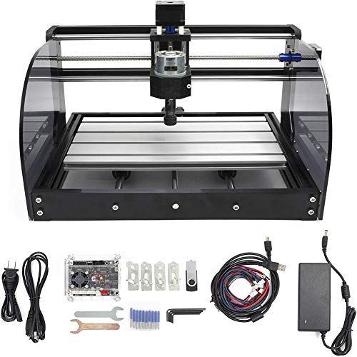 RATTMMOTOR CNC 3018 Pro Max Graviermaschine,420x350x270mm,3 Achsen GRBL, Steuerung ER11 für PVC PCB Holzschnitzen DIY Engraver Fräsmaschine von RATTMMOTOR