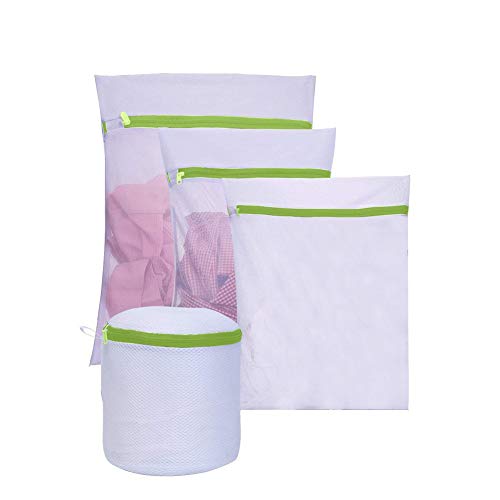 RAVCON Wäschebeutel, 4er-Set, Netzstoff, BH-Wäschesack mit Reißverschluss, Dessous-Kleidersack für Netzwaschmaschine, Trockner, Waschmaschine, schützt Unterwäsche, Strumpfwaren, Socken, Babykleidung RAVCON Wäschebeutel, 4er-Set, Netzstoff, BH-Wäschesack mit Reißverschluss, Dessous-Kleidersack für Netzwaschmaschine, Trockner, Waschmaschine, schützt Unterwäsche, Strumpfwaren, Socken, Babykleidung von RAVCON