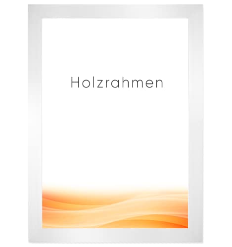 RAWWEST.BIS Holz Bilderrahmen - Plakatrahmen, Holz rahmen mit Acrylglas, Rahmen aus Holz für Bilder Poster Fotos und für Puzze, Posterrahmen - Fotorahmen, Schwarz (40x60cm, Weiß) von RAWWEST.BIS