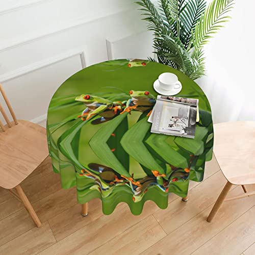 Lustige Frösche runde Tischdecke, personalisierbar, öl- und staubabweisend, dekorativ, rund Lustige Frösche runde Tischdecke, personalisierbar, öl- und staubabweisend, dekorativ, rund von RAXER