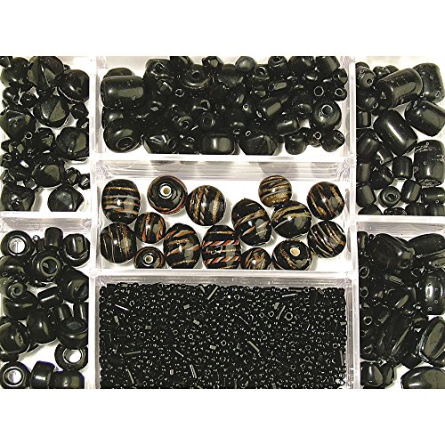 RAYHER 14003576, Glasperlen-Box, Farb- und Größenmix, SB-Box 115 g, schwarz RAYHER 14003576, Glasperlen-Box, Farb- und Größenmix, SB-Box 115 g, schwarz von Rayher