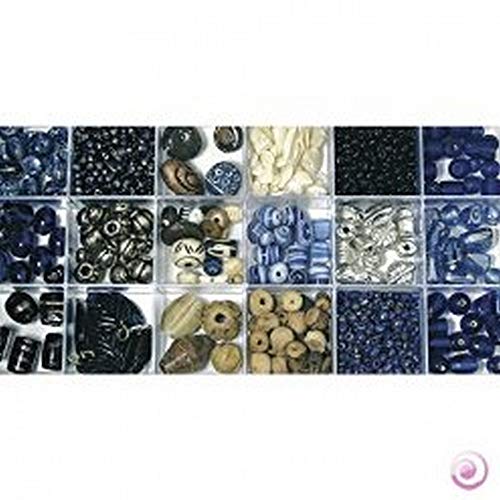 Rayher Glasperlen-Sortierung, Box 240 g, Farb- und Größenmix, verschiedene Formen in Blau/Beige/Silber-Tönen, Perlen zum Auffädeln, 14115825 Rayher Glasperlen-Sortierung, Box 240 g, Farb- und Größenmix, verschiedene Formen in Blau/Beige/Silber-Tönen, Perlen zum Auffädeln, 14115825 von Rayher