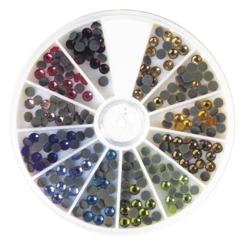 Rayher 15129999 Hotfix Strasssteine aus Glas, 4 mm ø, 12 Farben, Sortierbox 240 Stück, Glas-Strasssteine, Schmucksteine zum Aufbügeln Rayher 15129999 Hotfix Strasssteine aus Glas, 4 mm ø, 12 Farben, Sortierbox 240 Stück, Glas-Strasssteine, Schmucksteine zum Aufbügeln von Rayher