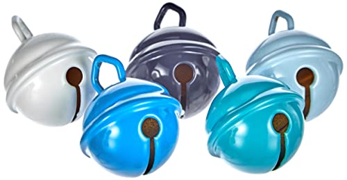 Rayher Hobby 25098000 Metallglöckchen, 19 mm Ø, 5 Stück, blau mix von Rayher