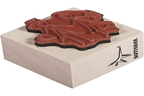 Rayher Stempel Holz „Brautpaar klein“, 4 x 4 cm, Holzstempel Hochzeit, zum Gestalten von Karten, Umschlägen, Geschenken, Butterer Stempel, 28783000 von Rayher