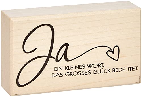 Rayher Hobby Rayher 28882000 Stempel, Ja- ein kleines Wort, das großes Glück bedeutet, 5 x 9 cm, Nicht Zutreffend Rayher Hobby Rayher 28882000 Stempel, Ja- ein kleines Wort, das großes Glück bedeutet, 5 x 9 cm, Nicht Zutreffend von Rayher