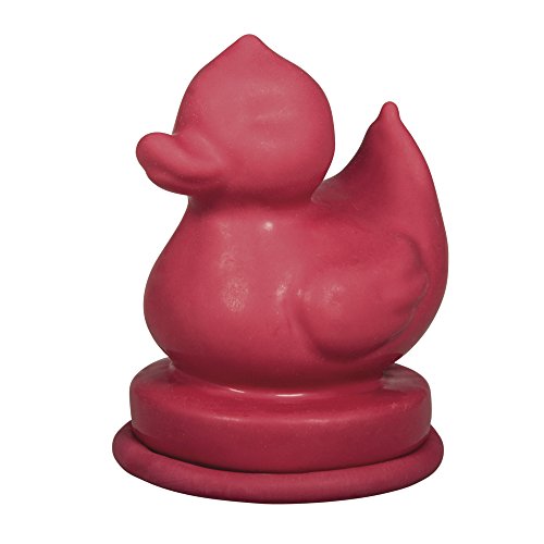 Rayher 34302000 Latex Vollform-Gießform Ente, Maße mit Sockel 6,5 x 9 cm, befüllbar mit Kreativ-Beton, Raysin, Gipspulver, Keramikpulver, Seife, Wachs, Rot von Rayher