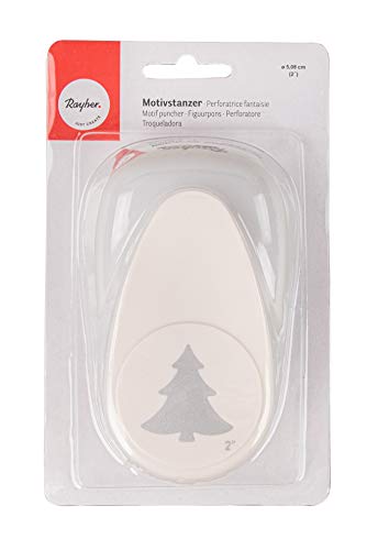 Rayher Hobby 69008000 Motivstanzer Tannenbaum, ø 5,08 cm- 2 Zoll, geeignet für Papier/Karton bis zu 200g/m² von Rayher