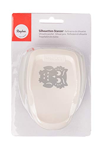 Rayher Hobby 69074000 Silhouetten-Stanzer, Eule, 3,5 x 4,5cm, geeignet für Papier/Karton bis zu 200g/m² von Rayher