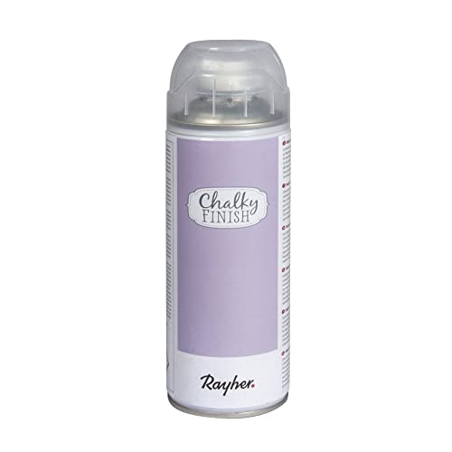 RAYHER Chalky Finish Spray 400ml, Kreidefarbe für eine Fläche von circa 1,5 – 2m², Lavendel von Rayher